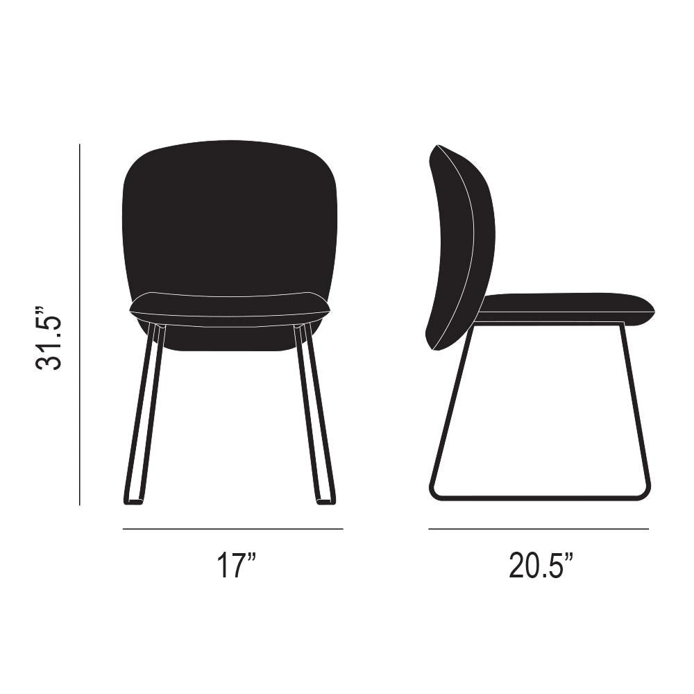 Petal Dining Chair Sled Base