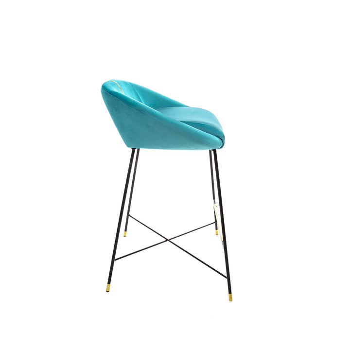 Toiletpaper Drill Upholstered High Stool by Seletti - Bayte