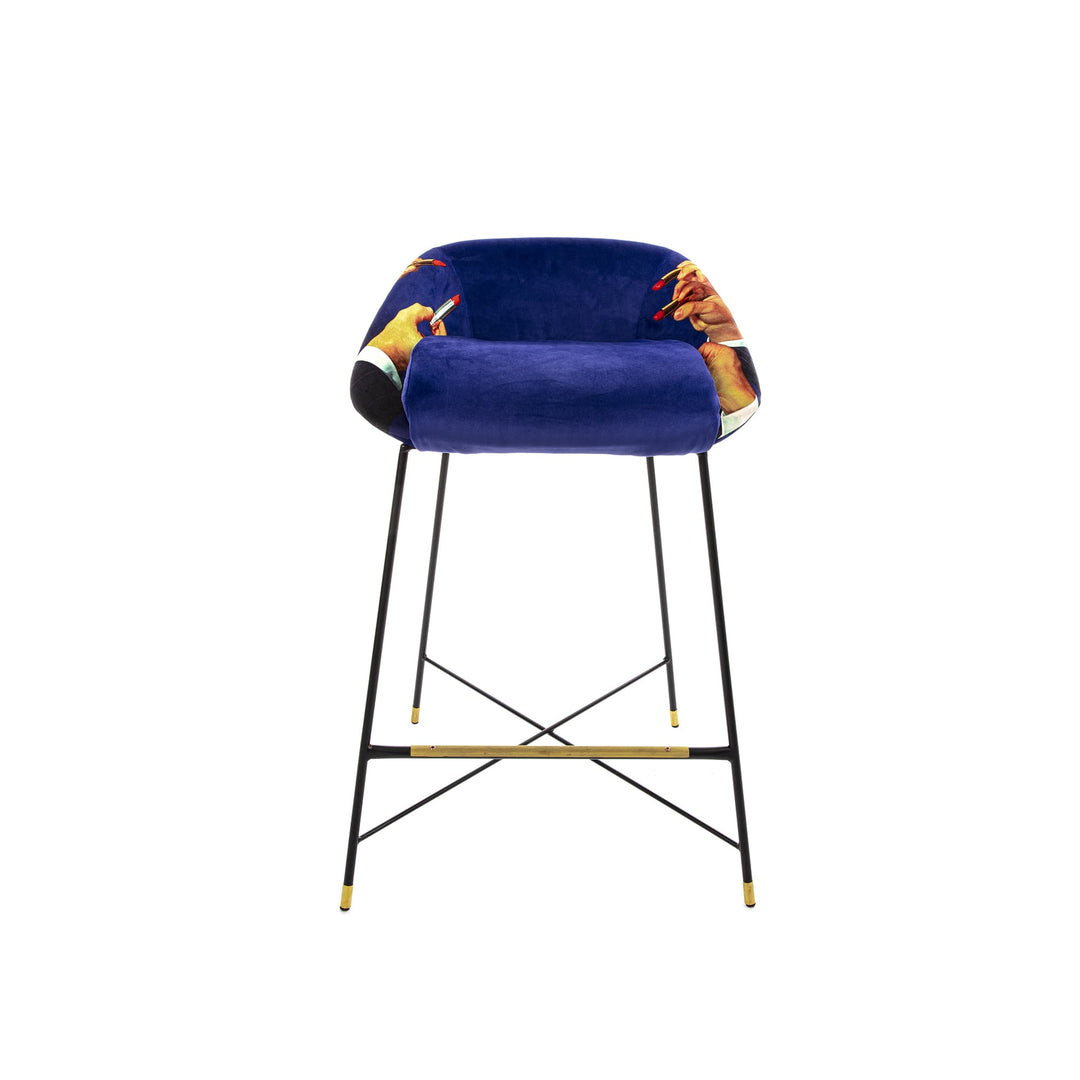 Toiletpaper Lipsticks Upholstered High Stool by Seletti - Bayte