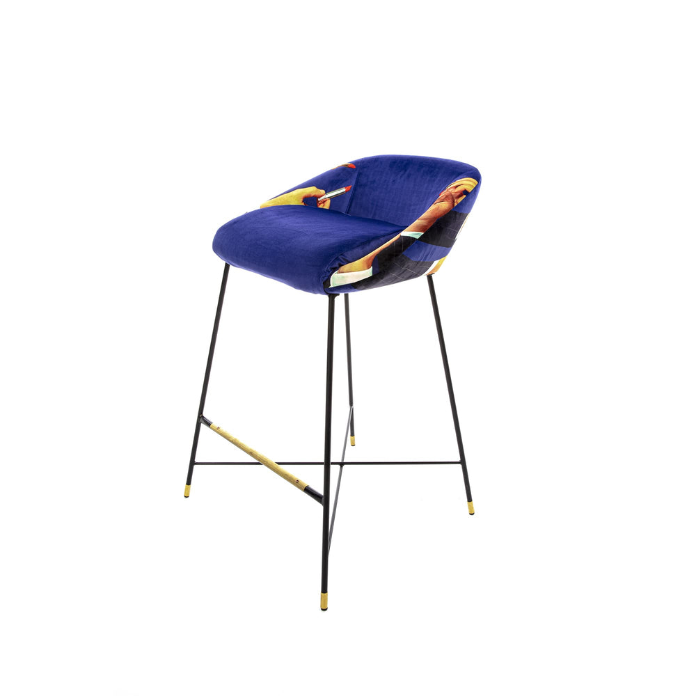 Toiletpaper Lipsticks Upholstered High Stool by Seletti - Bayte