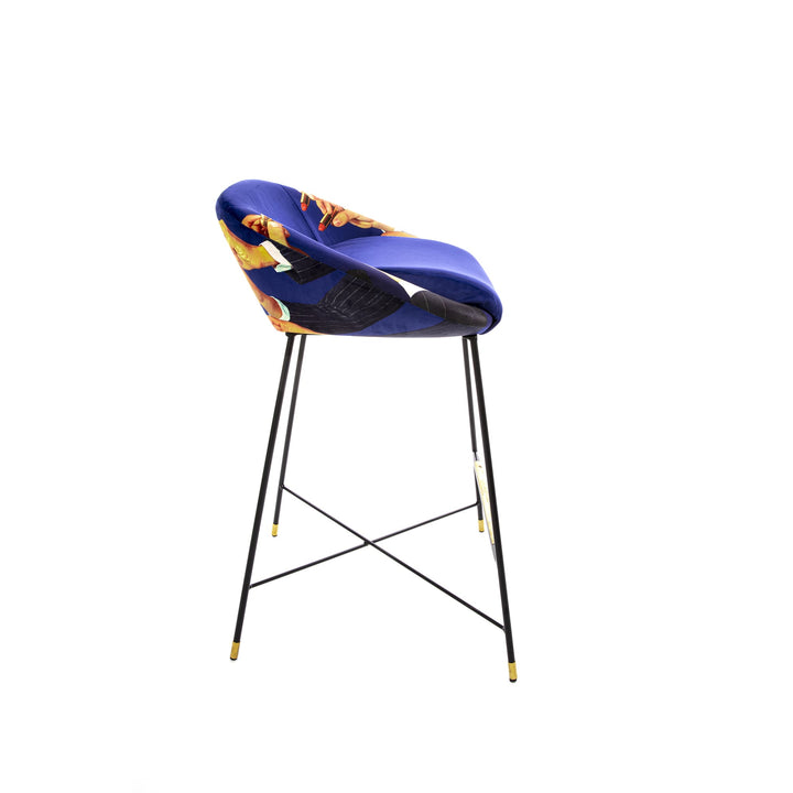Toiletpaper Lipsticks Upholstered High Stool by Seletti - Bayte