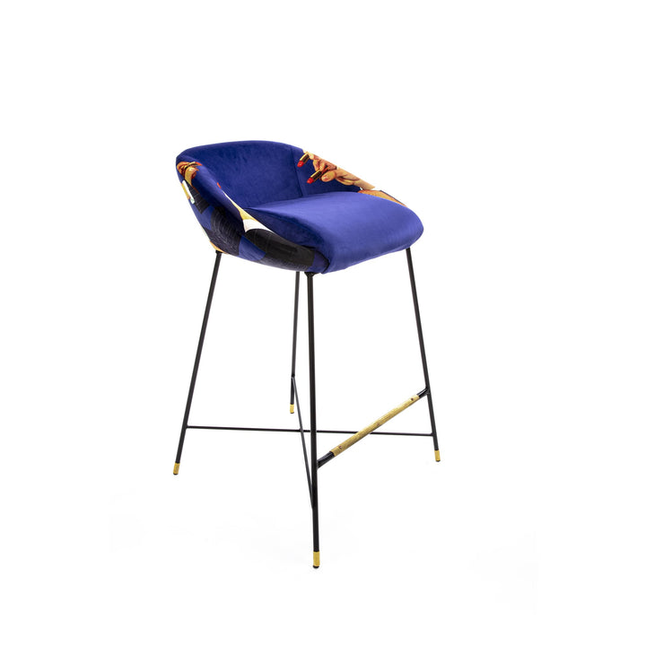Toiletpaper Lipsticks Upholstered High Stool by Seletti - Bayte