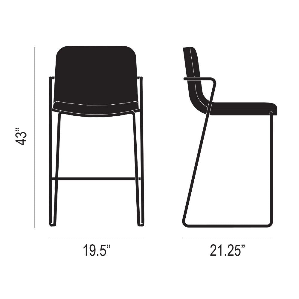 Zag Bar Stool