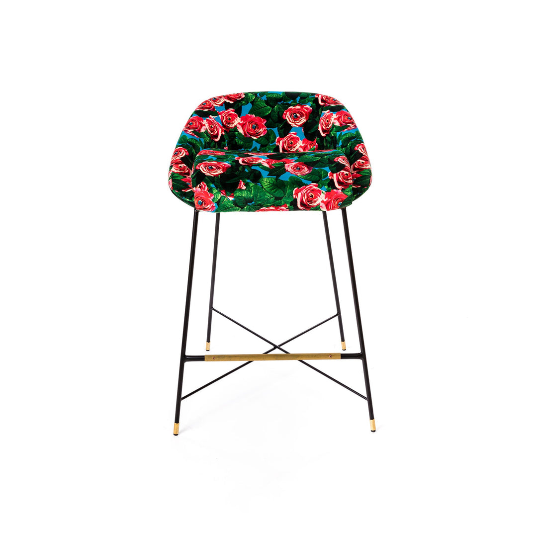 Toiletpaper Roses Upholstered High Stool by Seletti - Bayte