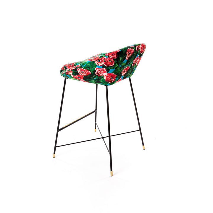 Toiletpaper Roses Upholstered High Stool by Seletti - Bayte