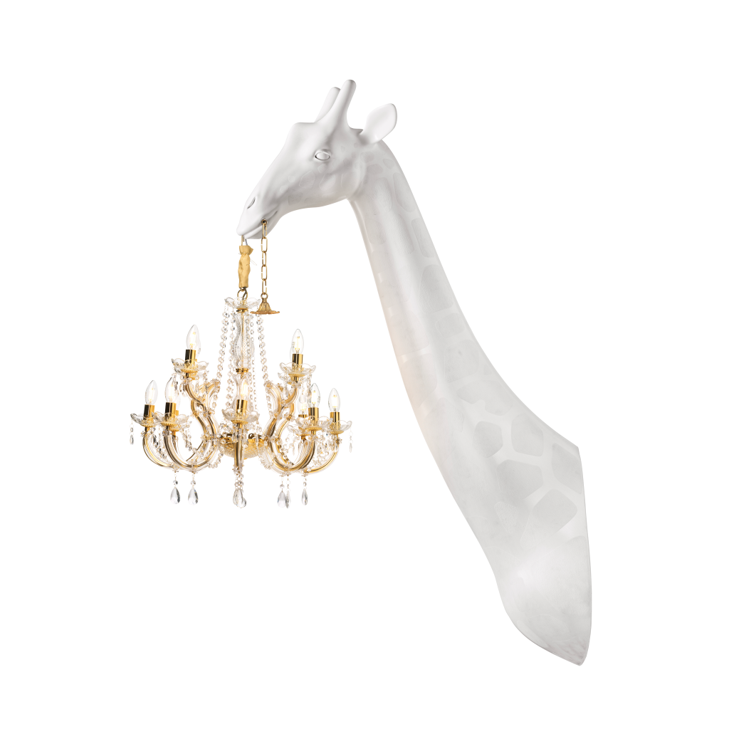 Giraffe in Love Wall Lamp Black design Marcantonio