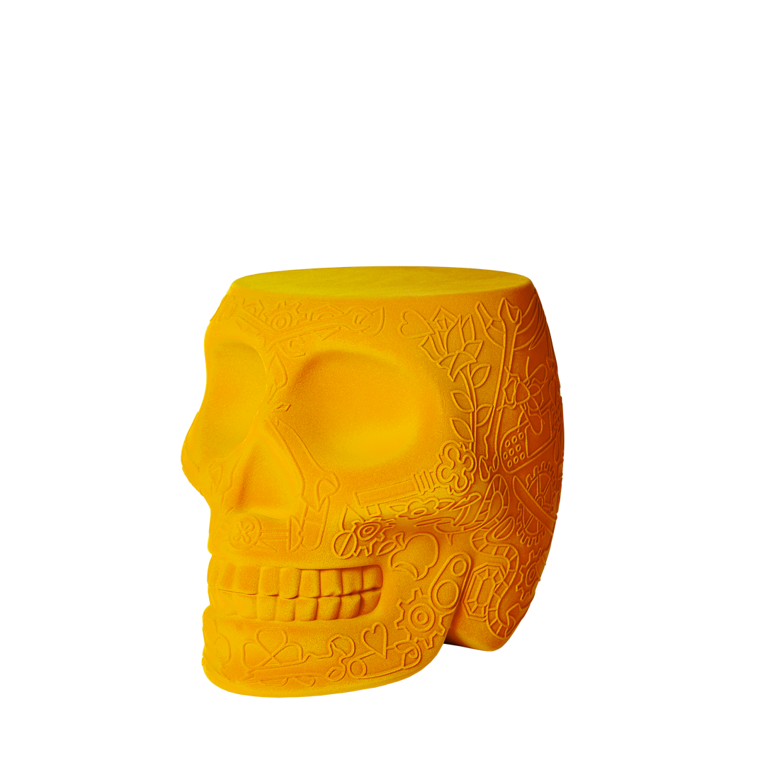 Mexico Stool and Sidetable Velvet Finish