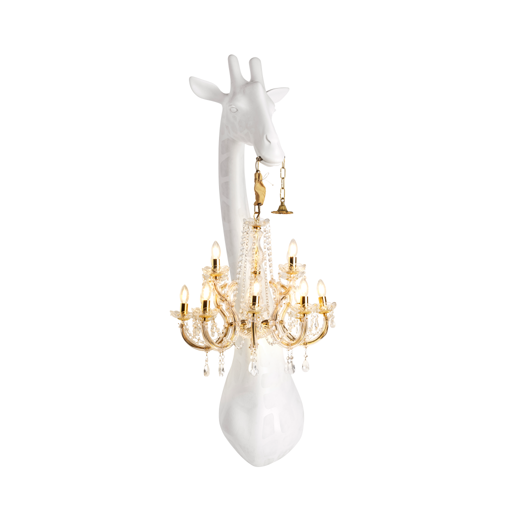 Giraffe in Love Wall Lamp Black design Marcantonio