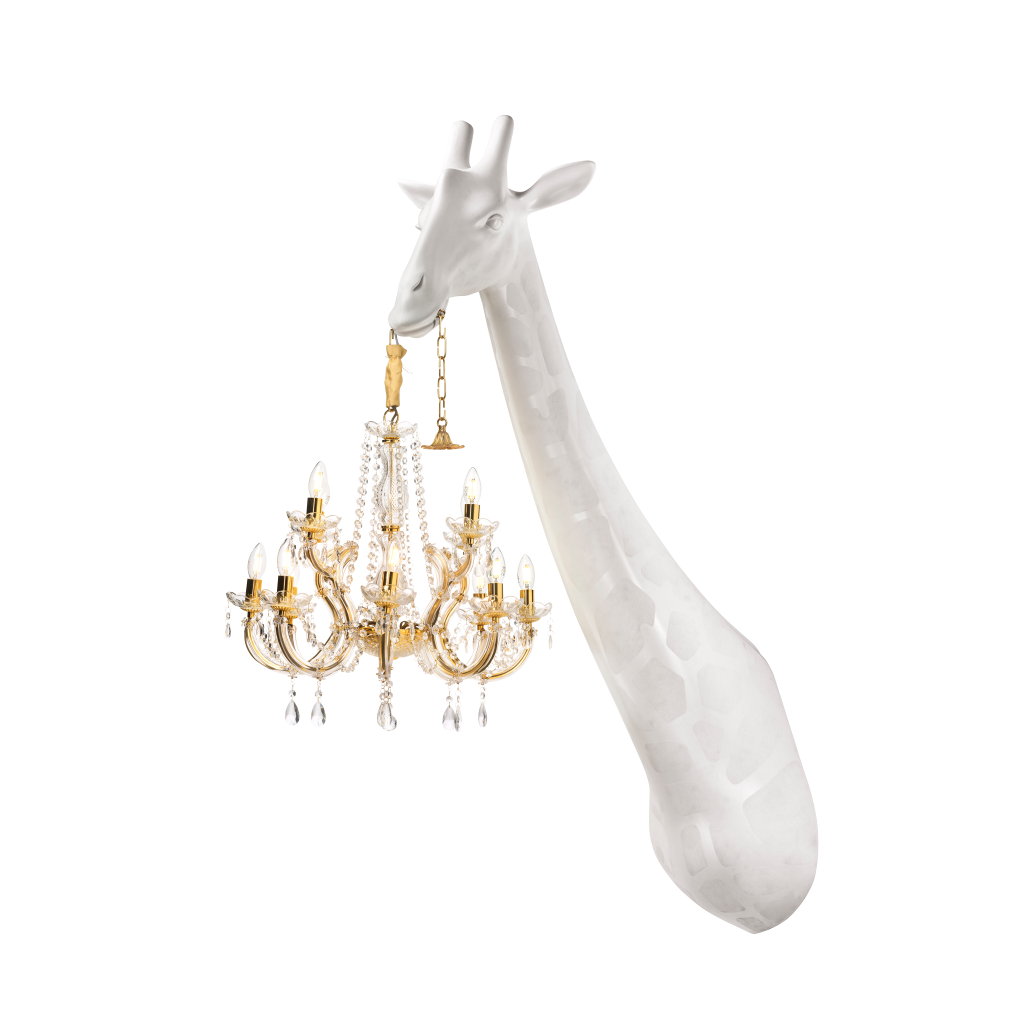 Giraffe in Love Wall Lamp Black design Marcantonio