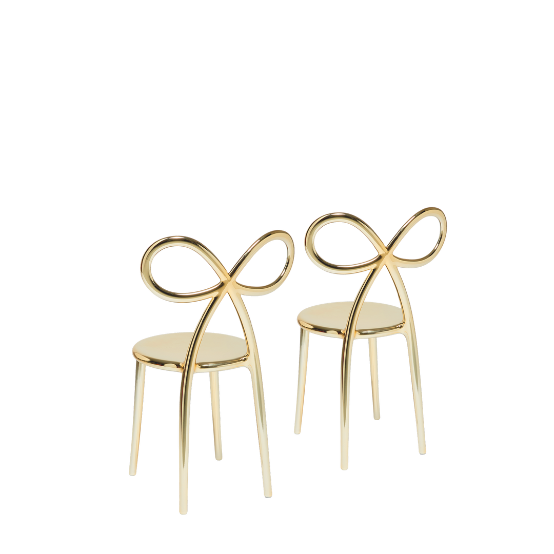 Ribbon Chair Metal Finish - Set of 2 pieces