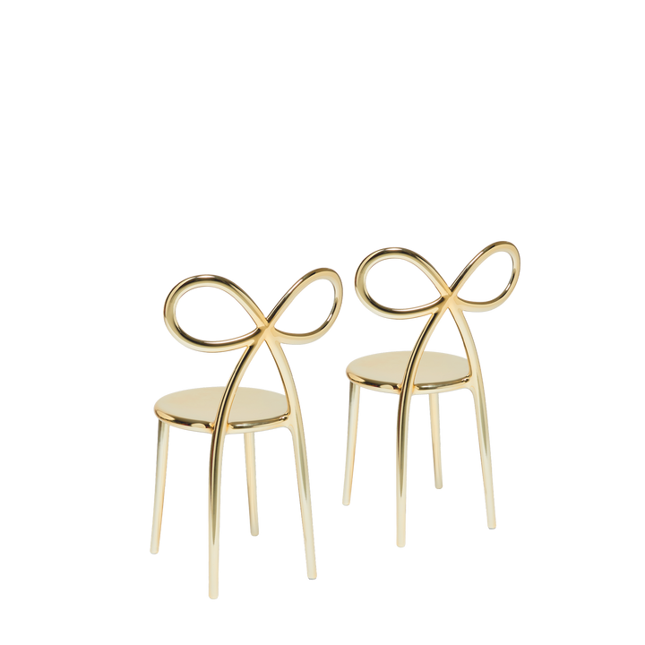 Ribbon Chair Metal Finish - Set of 2 pieces