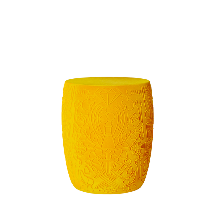 Mexico Stool and Sidetable Velvet Finish