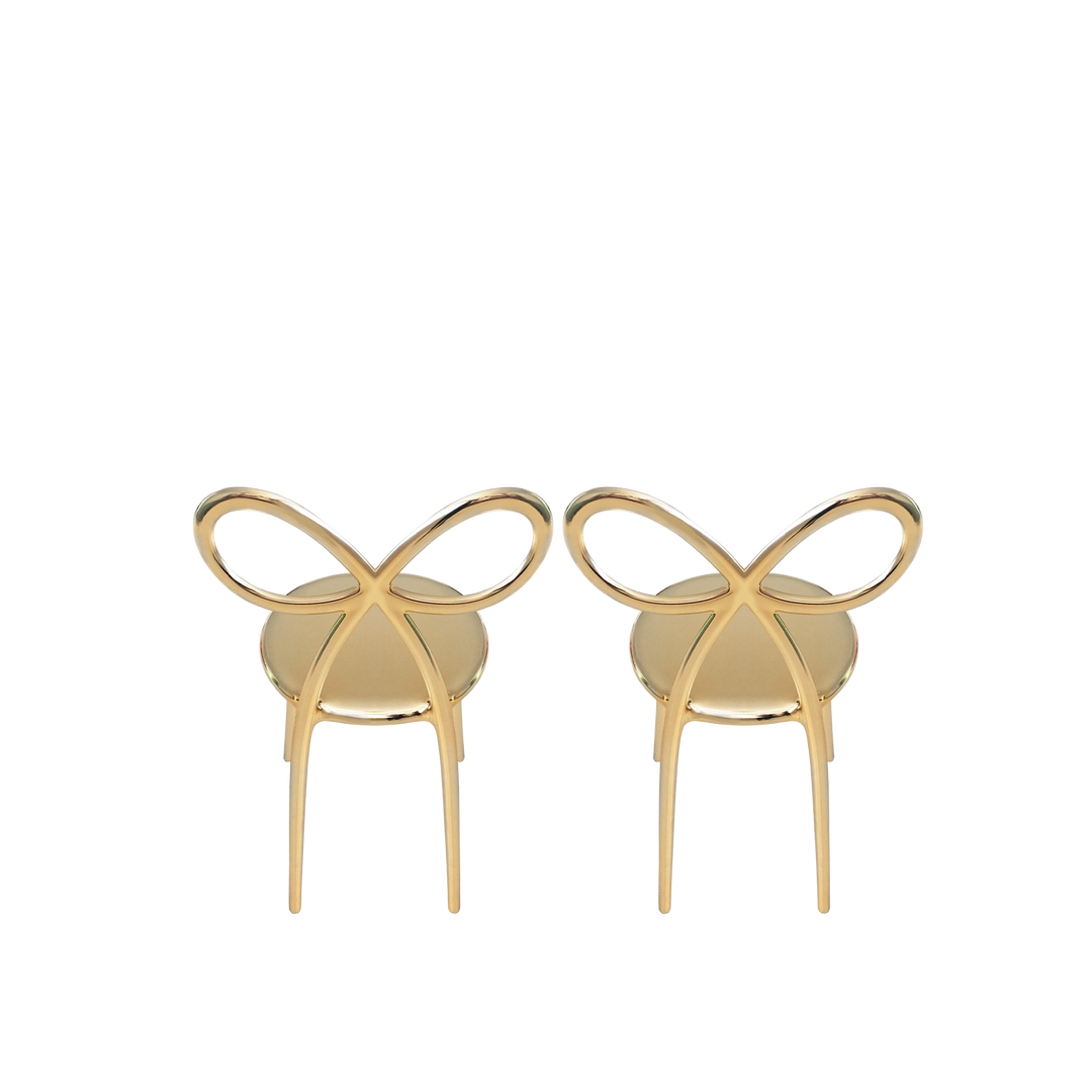 Ribbon Chair Metal Finish - Set of 2 pieces