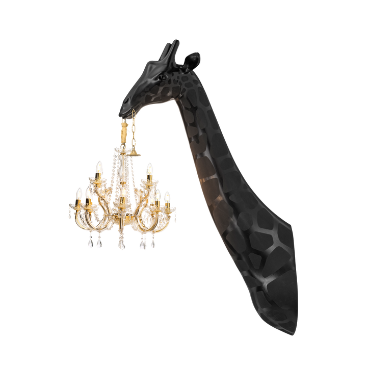 Giraffe in Love Wall Lamp Black design Marcantonio