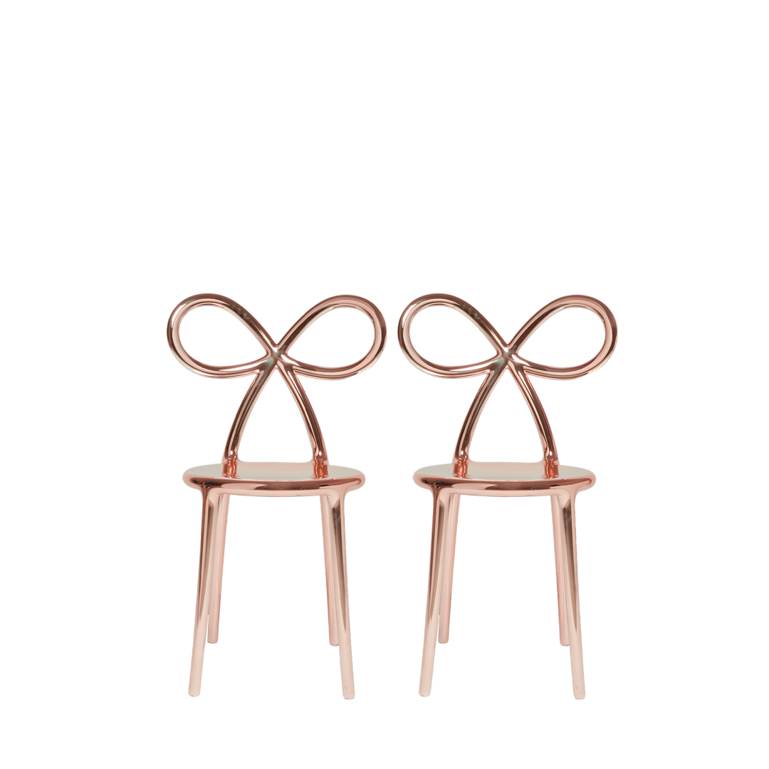 Ribbon Chair Metal Finish - Set of 2 pieces