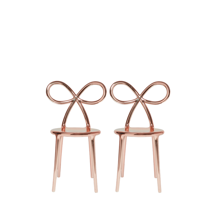 Ribbon Chair Metal Finish - Set of 2 pieces