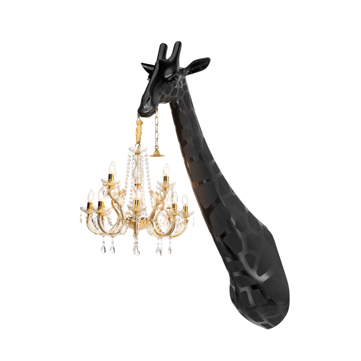 Giraffe in Love Wall Lamp Black design Marcantonio