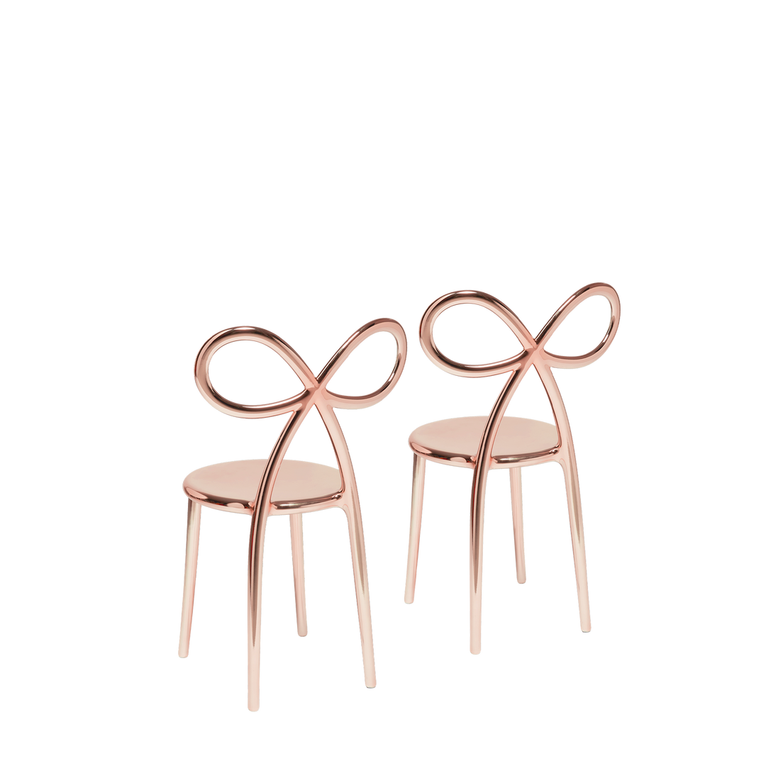 Ribbon Chair Metal Finish - Set of 2 pieces