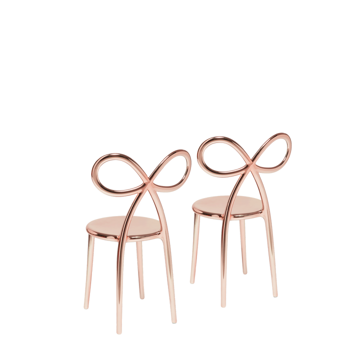 Ribbon Chair Metal Finish - Set of 2 pieces