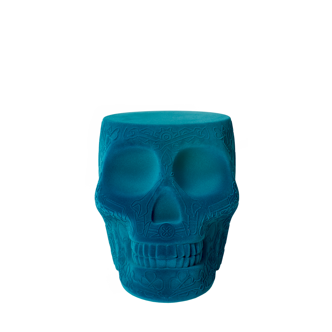 Mexico Stool and Sidetable Velvet Finish