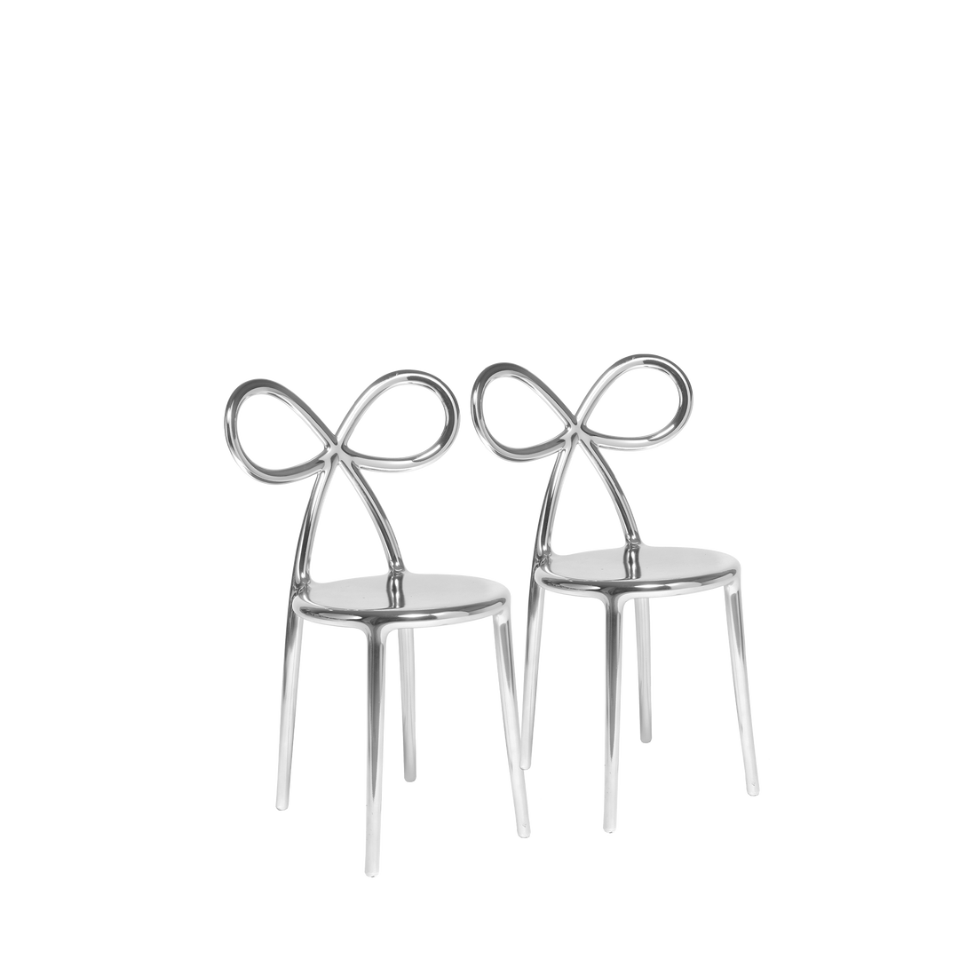 Ribbon Chair Metal Finish - Set of 2 pieces