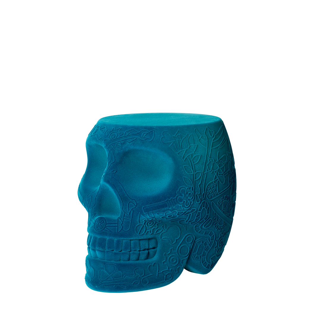 Mexico Stool and Sidetable Velvet Finish