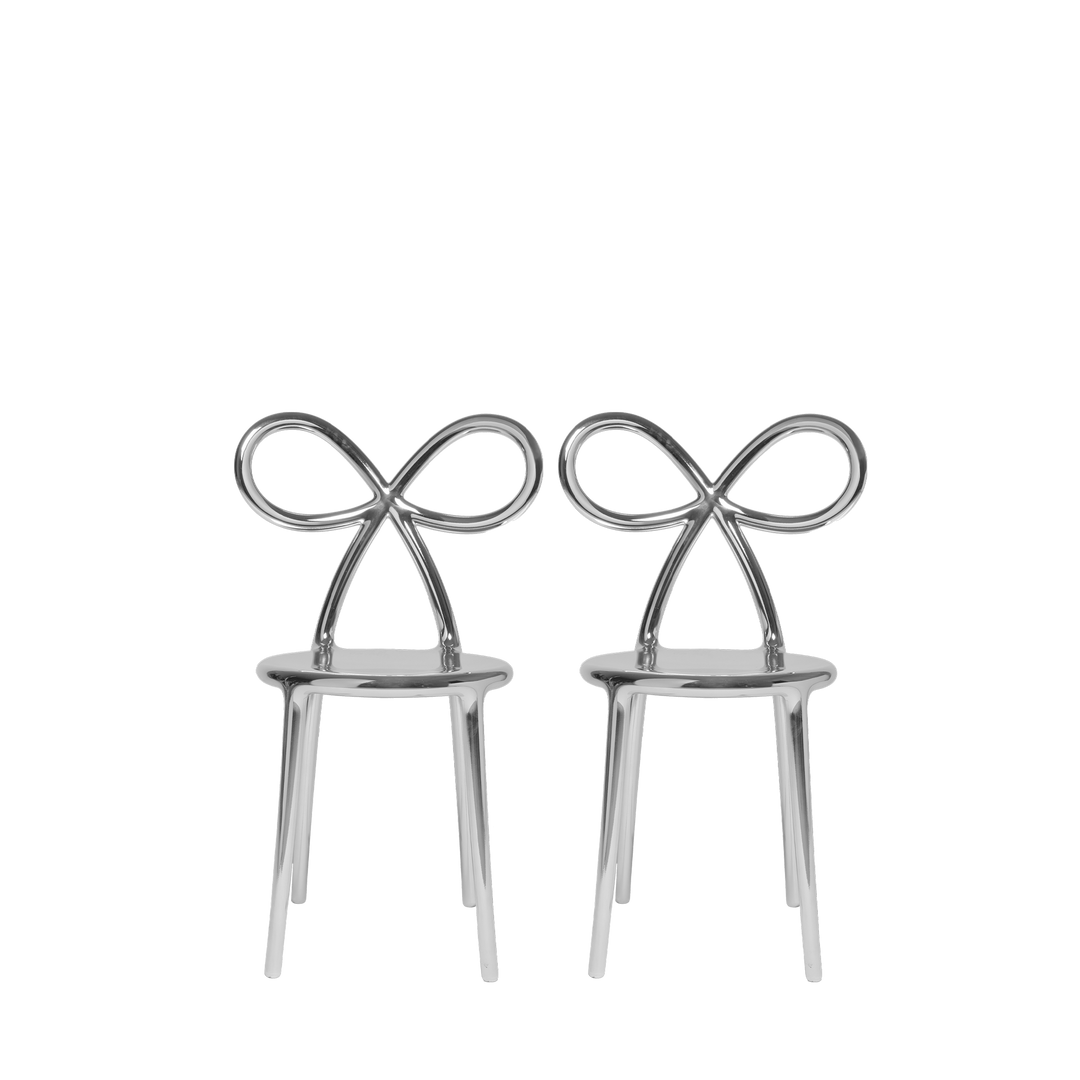 Ribbon Chair Metal Finish - Set of 2 pieces