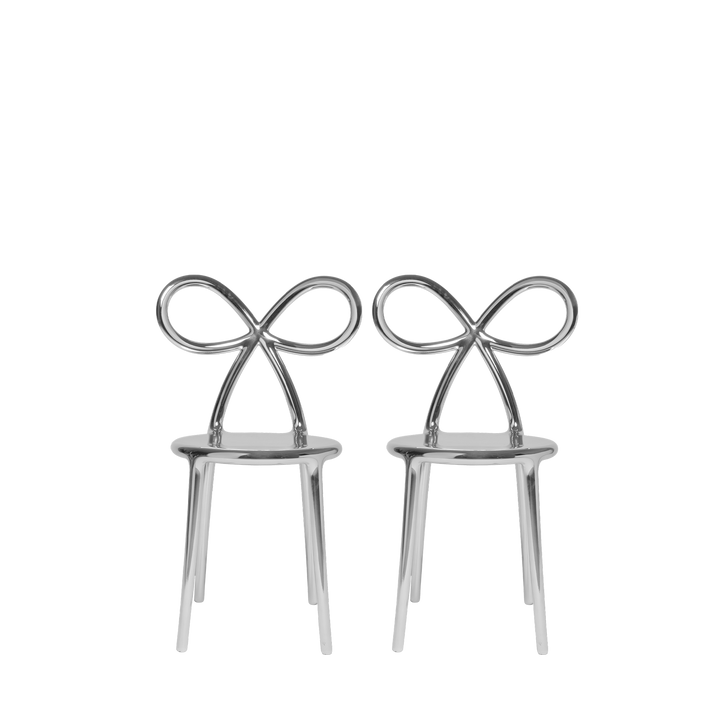Ribbon Chair Metal Finish - Set of 2 pieces
