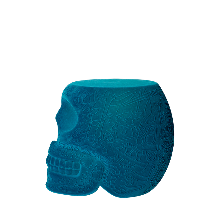 Mexico Stool and Sidetable Velvet Finish