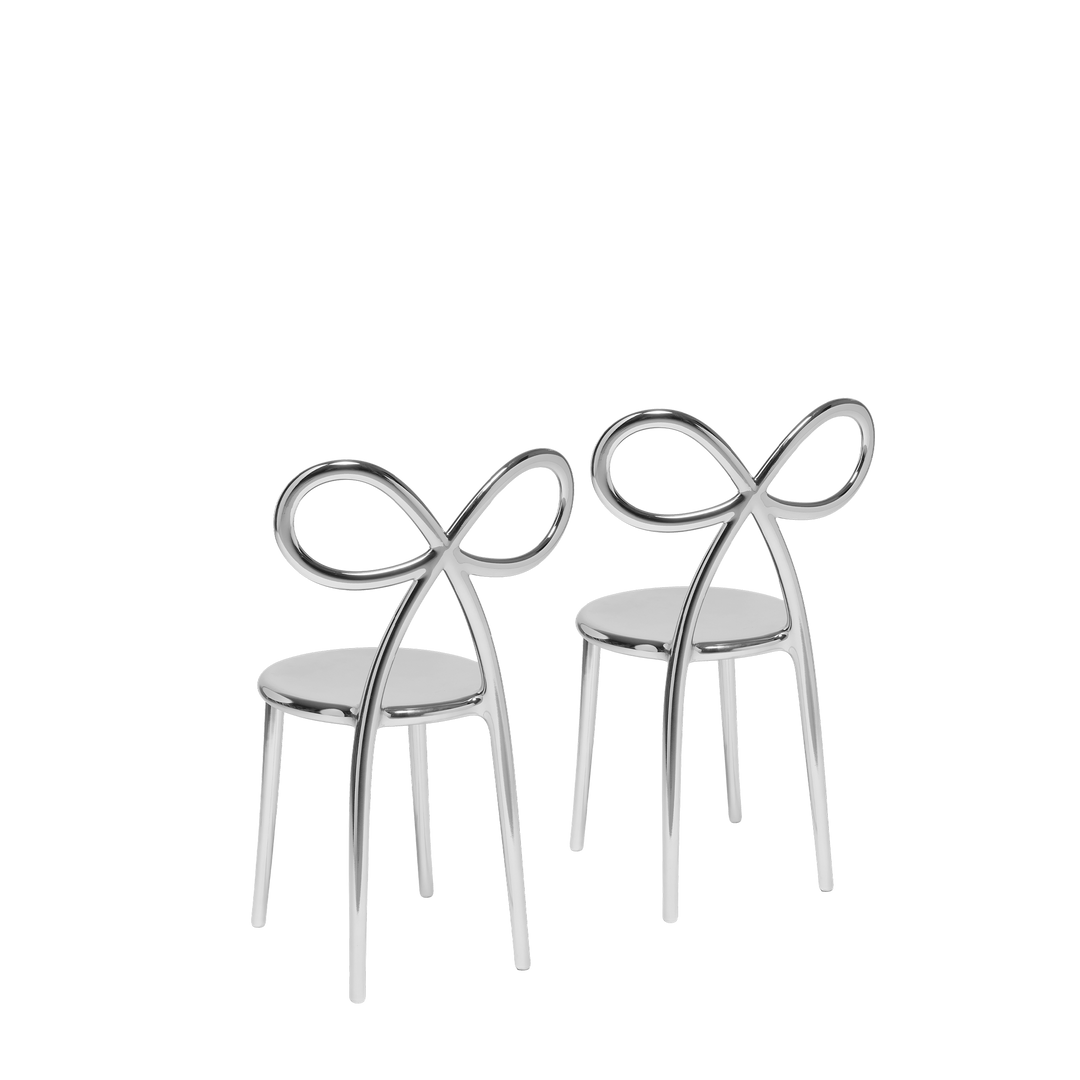 Ribbon Chair Metal Finish - Set of 2 pieces