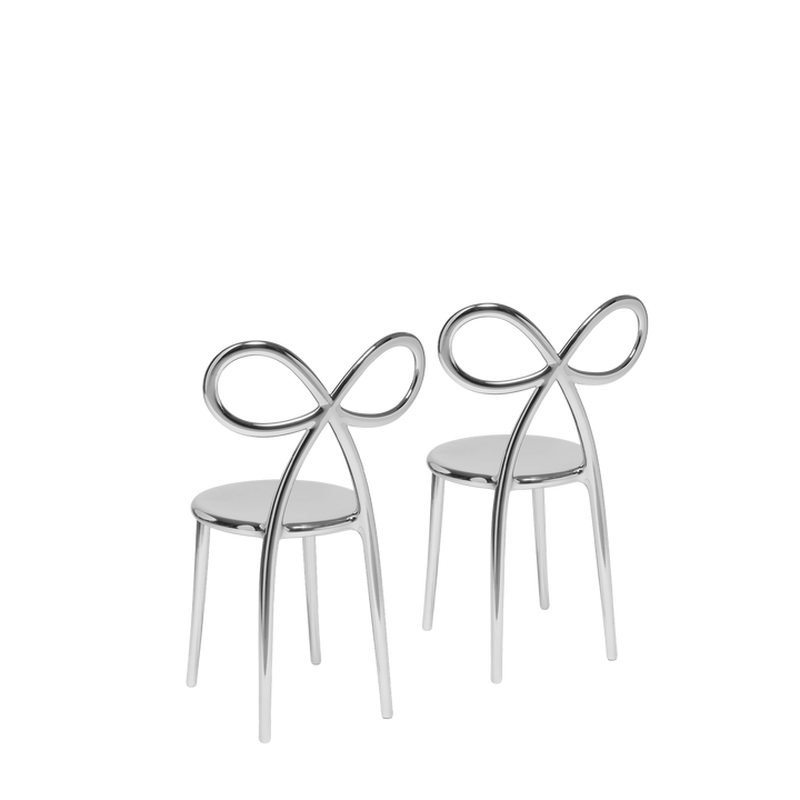 Ribbon Chair Metal Finish - Set of 2 pieces