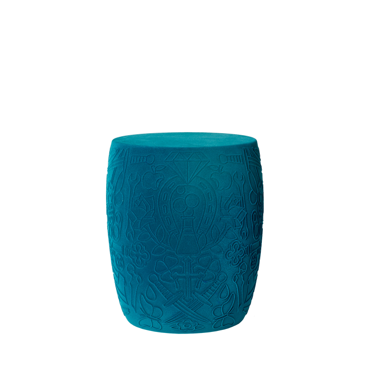 Mexico Stool and Sidetable Velvet Finish