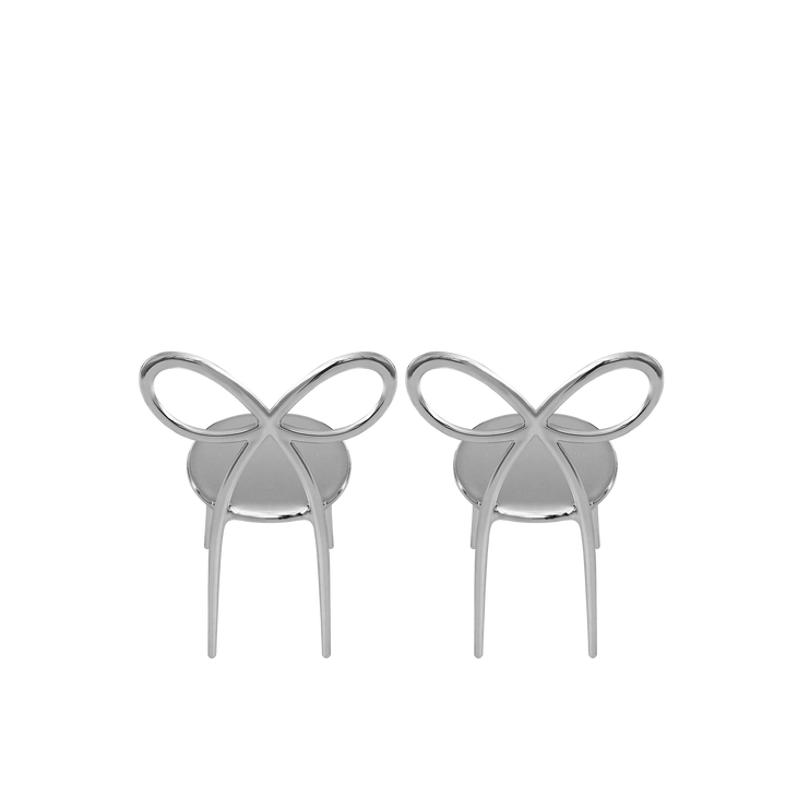 Ribbon Chair Metal Finish - Set of 2 pieces