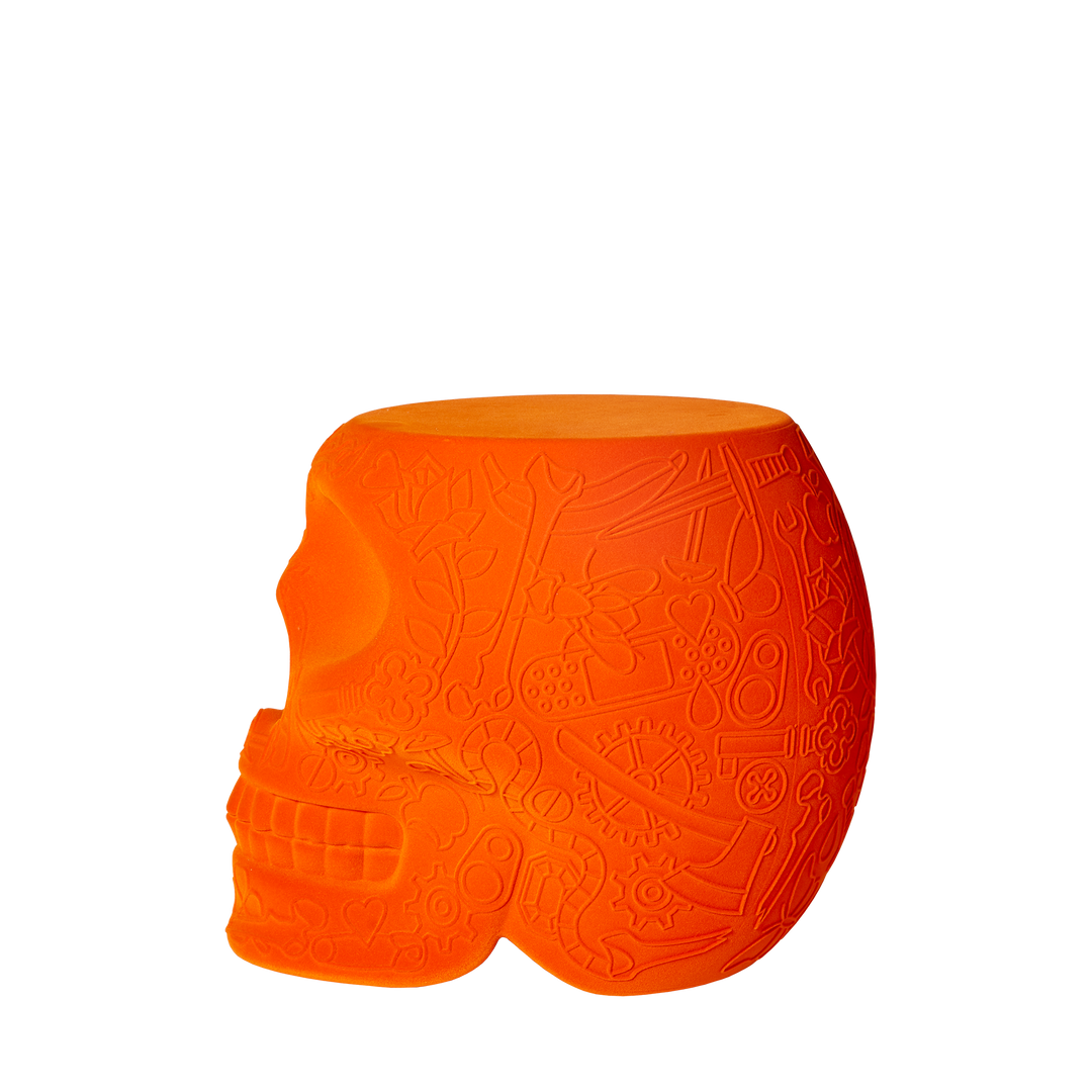 Mexico Stool and Sidetable Velvet Finish