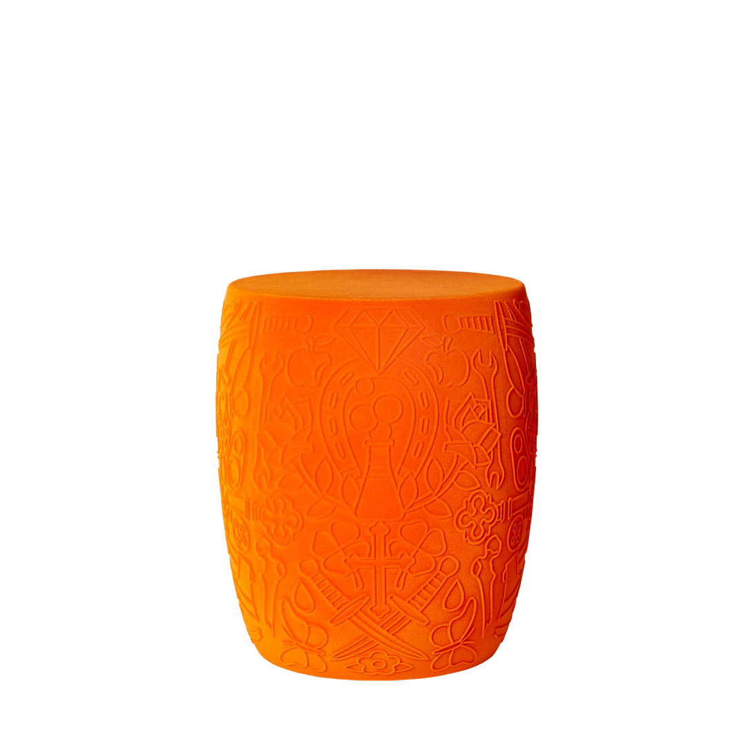 Mexico Stool and Sidetable Velvet Finish