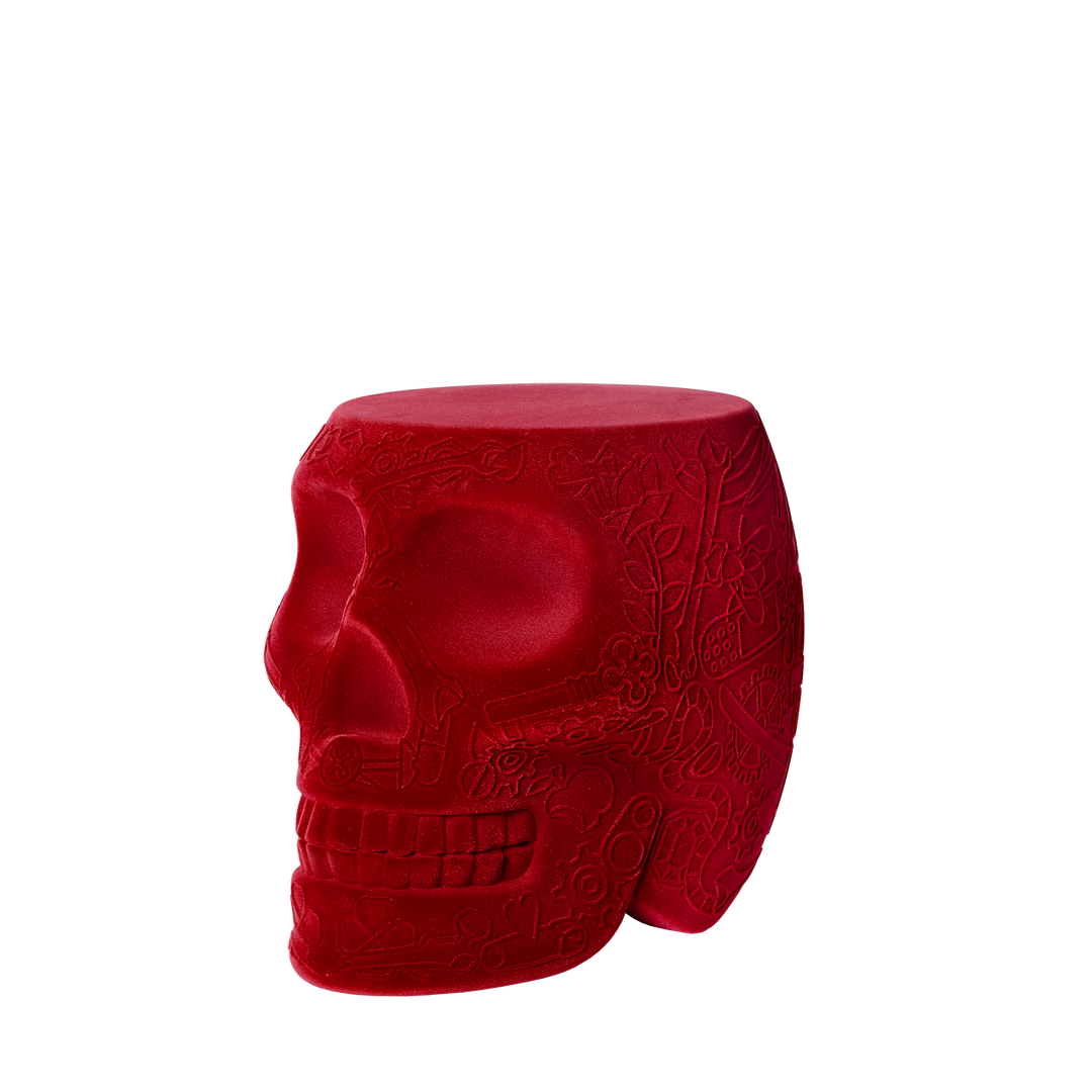 Mexico Stool and Sidetable Velvet Finish