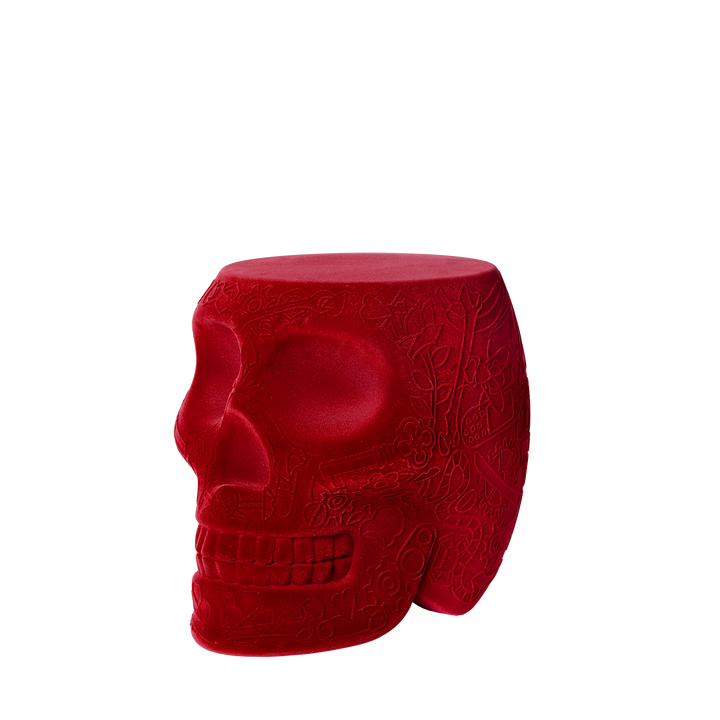 Mexico Stool and Sidetable Velvet Finish