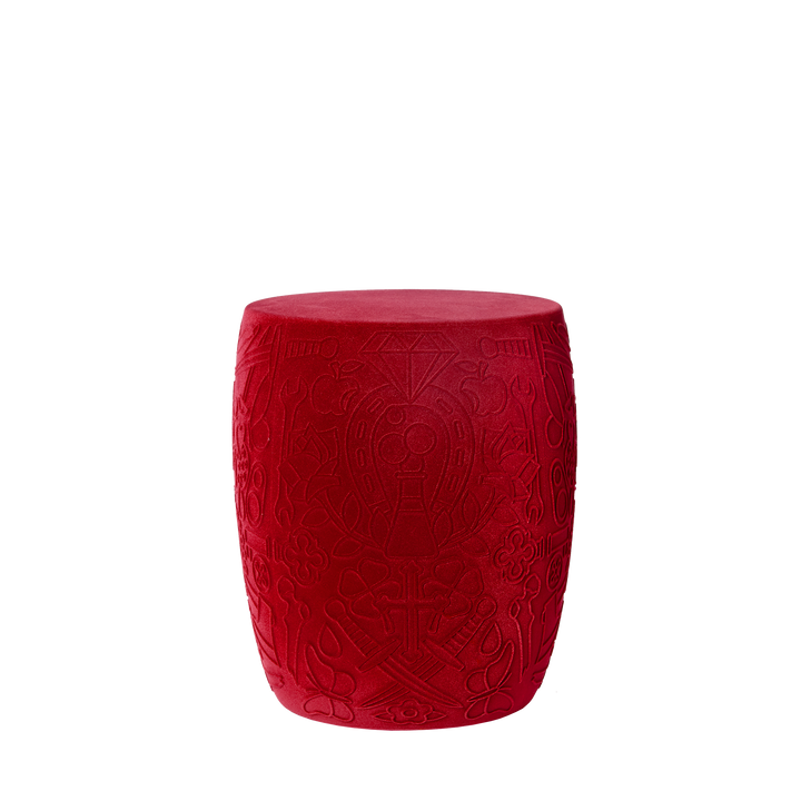 Mexico Stool and Sidetable Velvet Finish