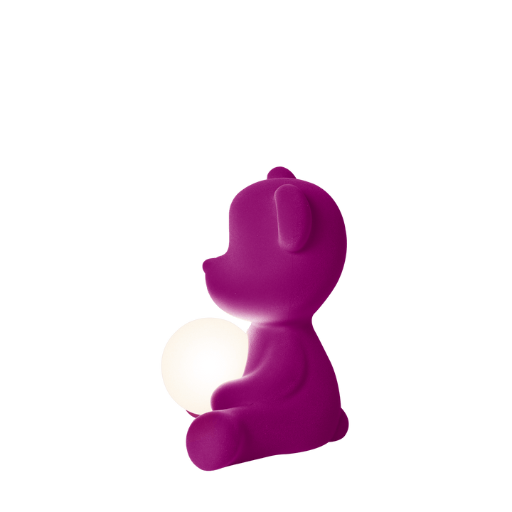 Teddy Girl Lamp Velvet Finish with Rechargeable Led