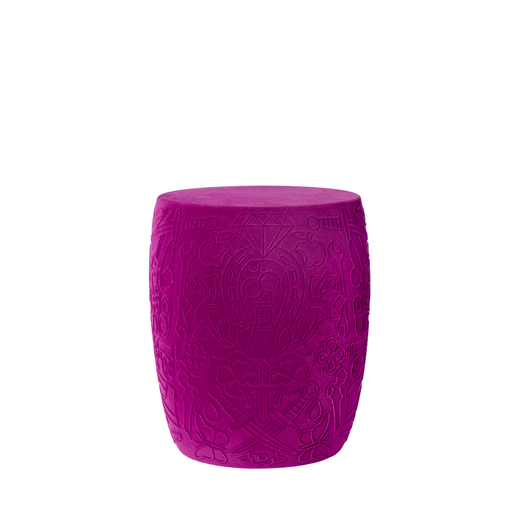 Mexico Stool and Sidetable Velvet Finish