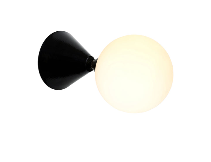 Fixed Cone and Sphere Wall Lamp