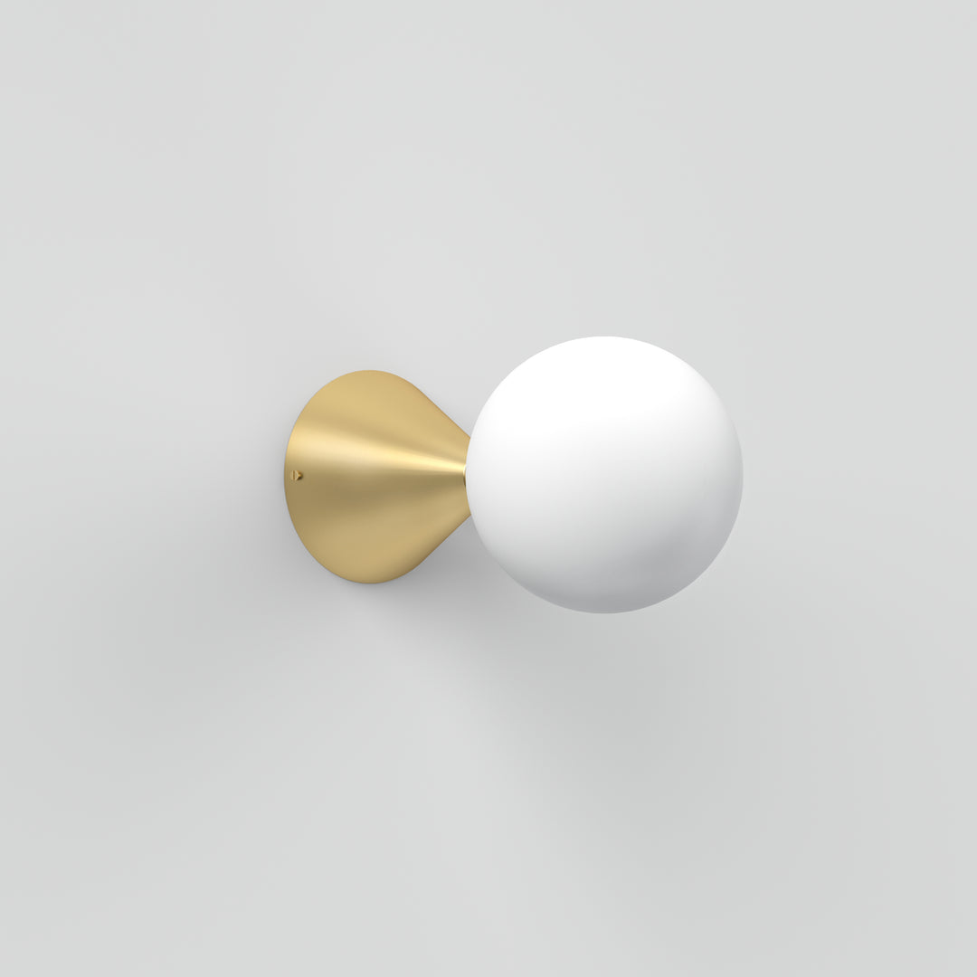 Fixed Cone and Sphere Wall Lamp