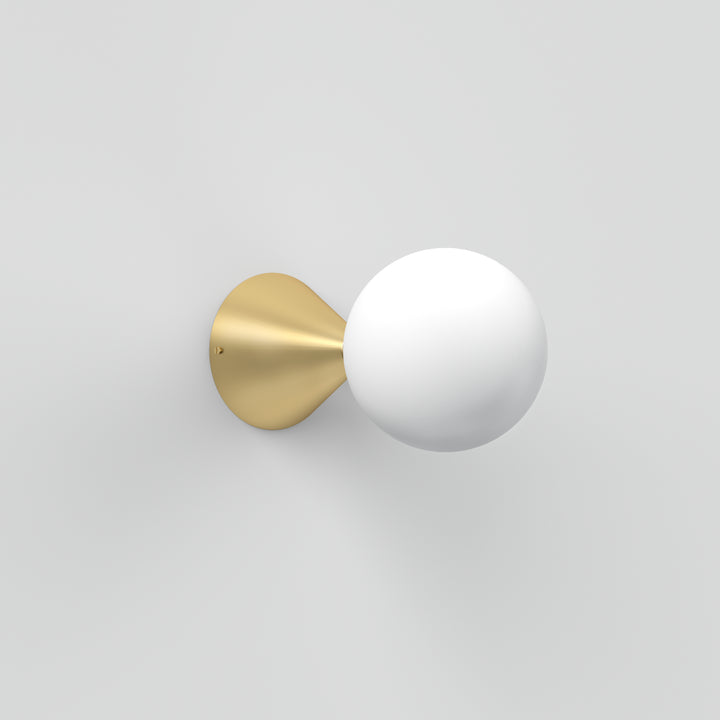 Fixed Cone and Sphere Wall Lamp
