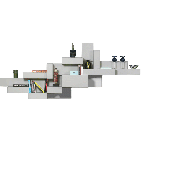 primitive bookshelf black, design studio nucleo by qeeboo