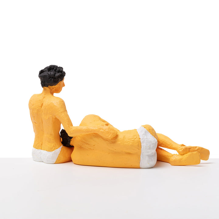 Seletti Love Is a Verb Theo &amp; Elena Figurine, the couple lying together on a flat surface