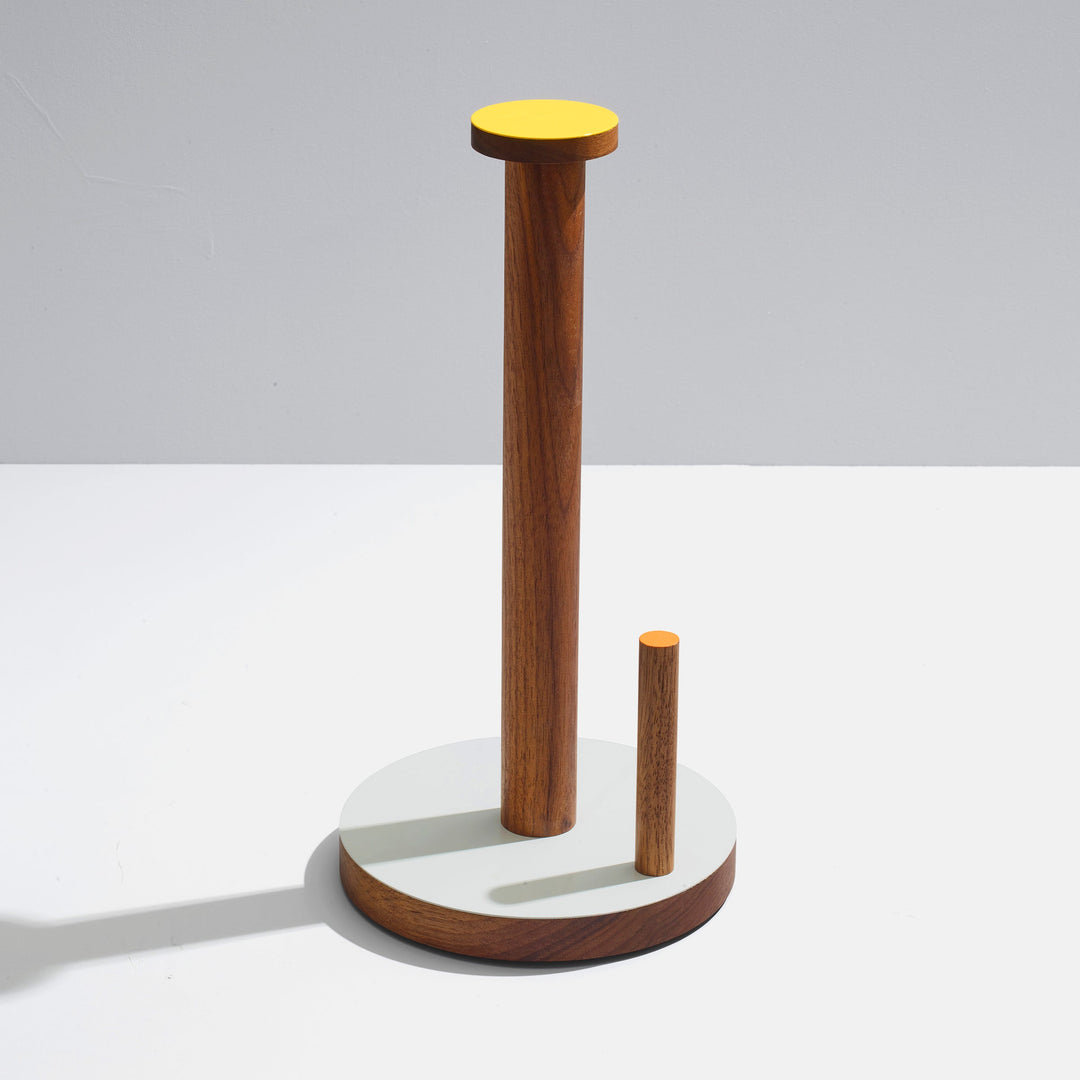 The Paper Towel Keeper - Walnut/Red