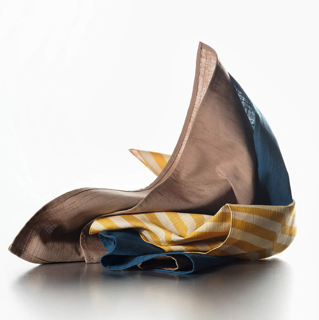 Dinner Napkins Double Sided Stripe - Quiet Season