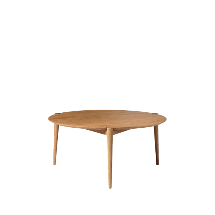 FDB Møbler D102 Søs Coffee Table, Solid Nature Oiled Oak 85 Ø