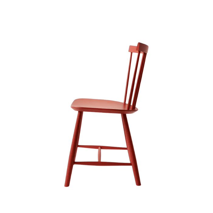 FDB Møbler J46 Dining Chair, Coral Red Painted Beech