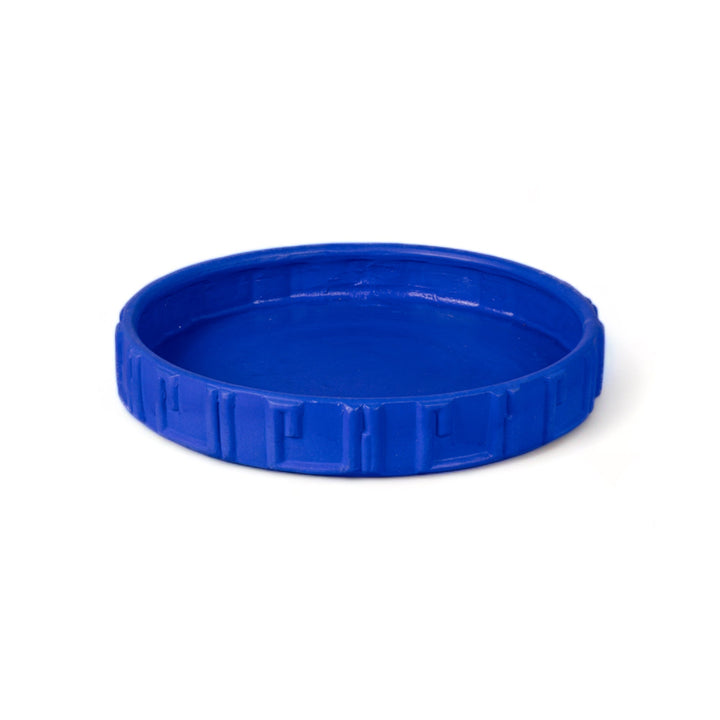 Seletti Magna Graecia Terracotta Vase Greca Blue, the matching blue saucer